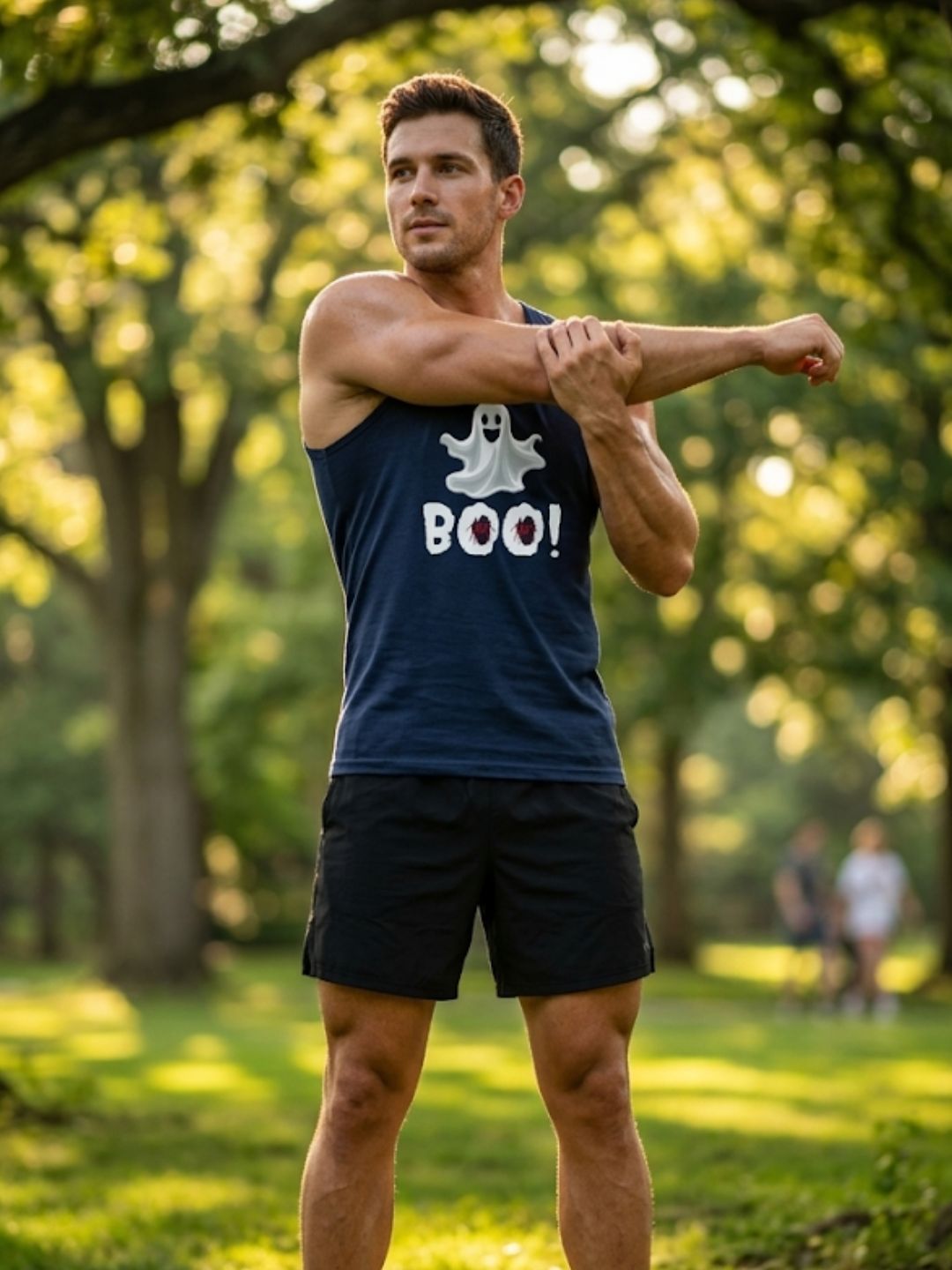 Ghost BOO! Muscle Tank – Navy Blue