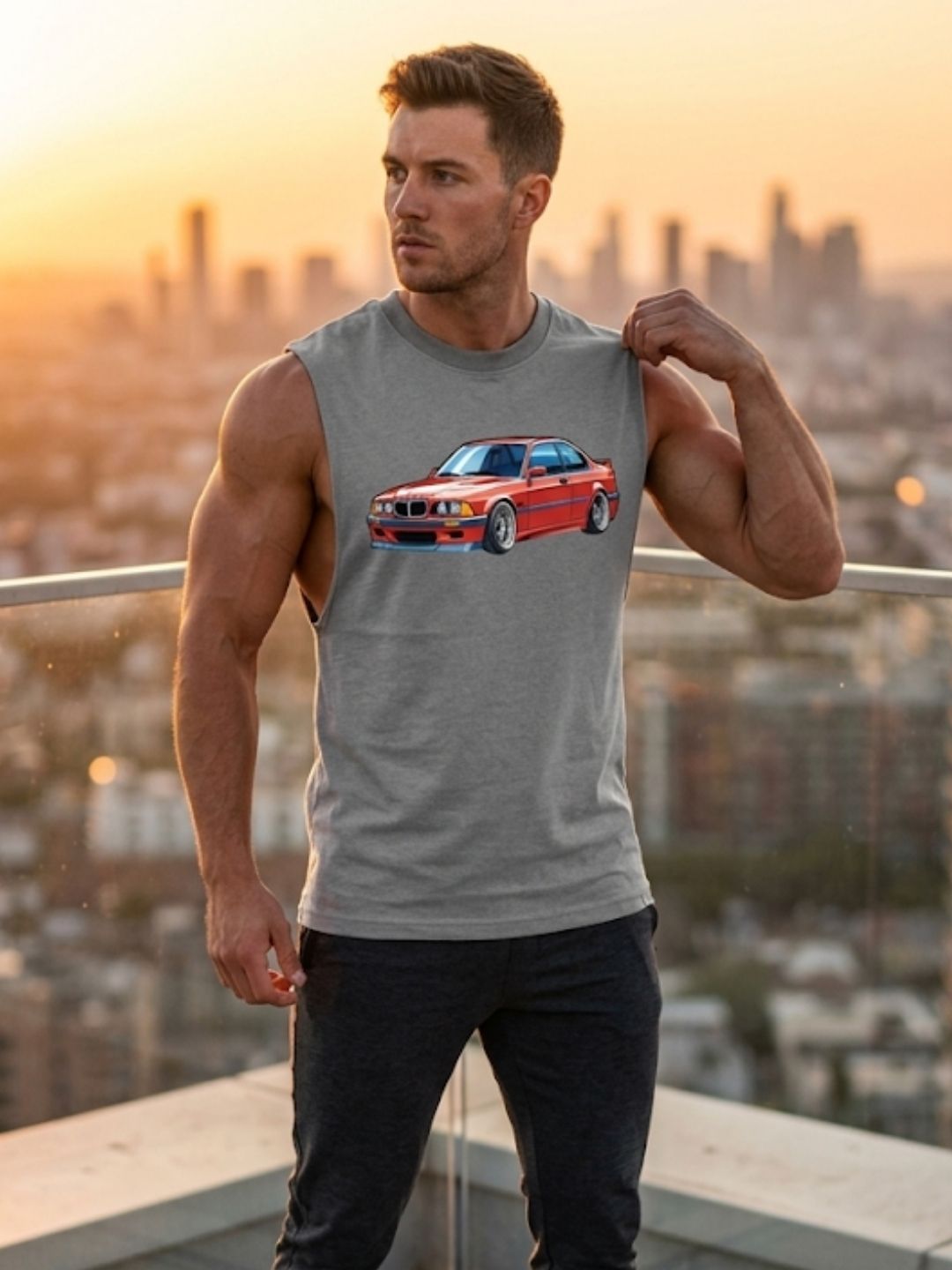 BMW E36 M3 Muscle Tank – Men’s Grey