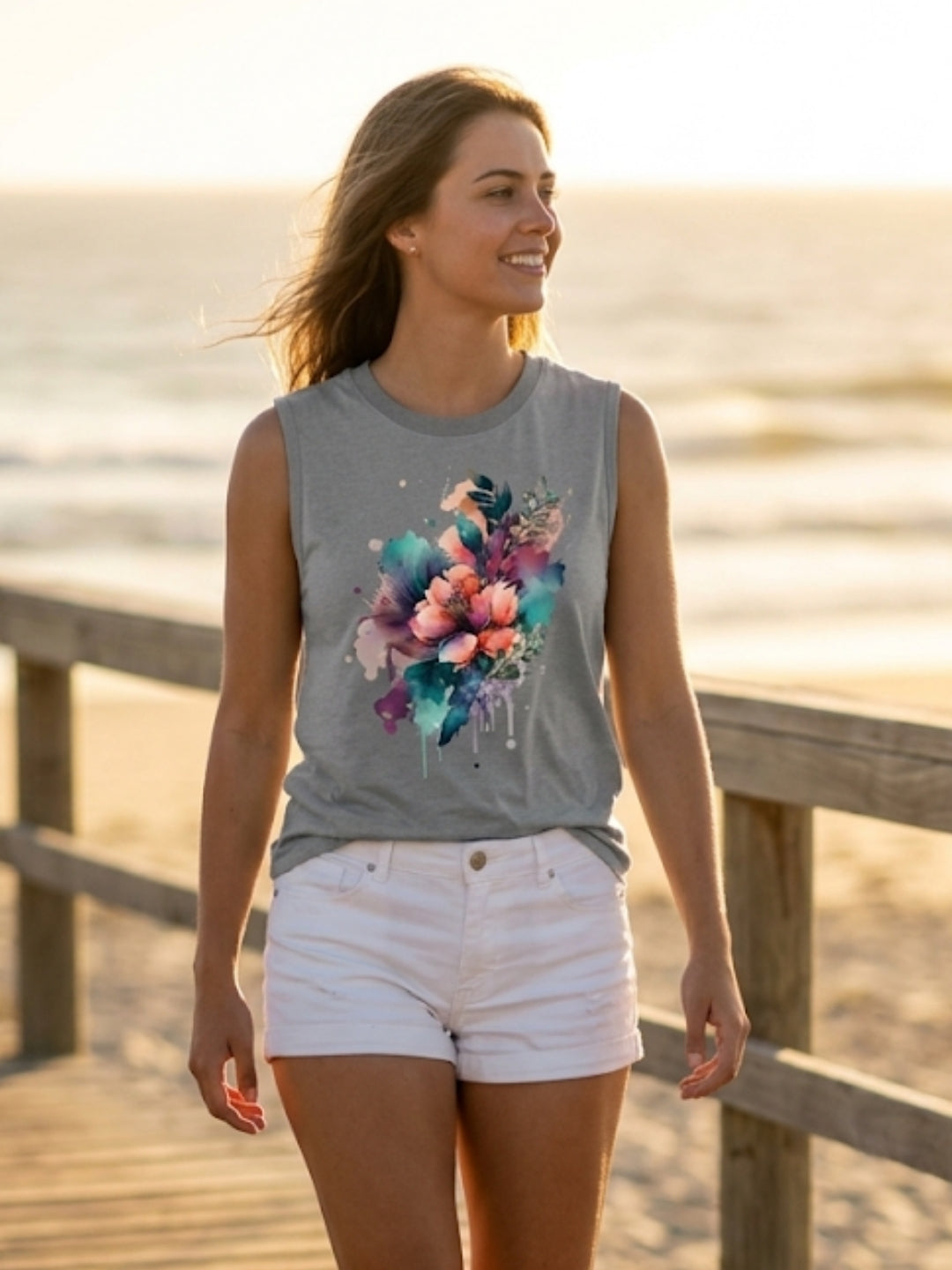 Viking Warrior Dumbbell Muscle Tank – Women’s Grey