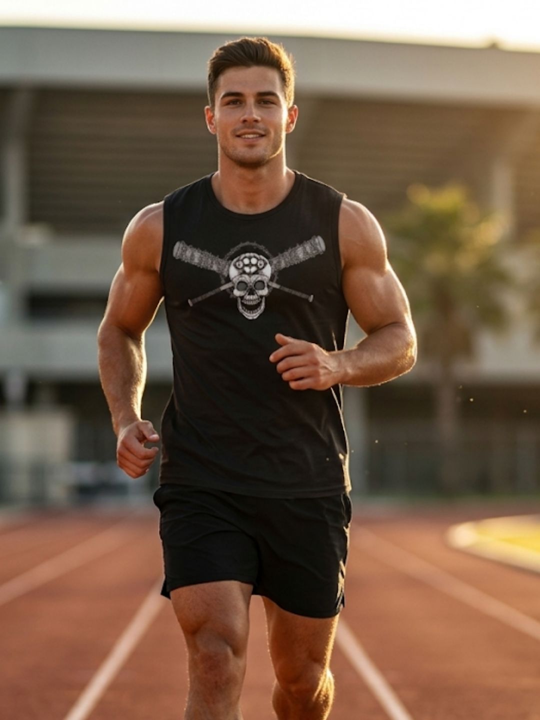 Skull & Crossbats Muscle Tank – Black
