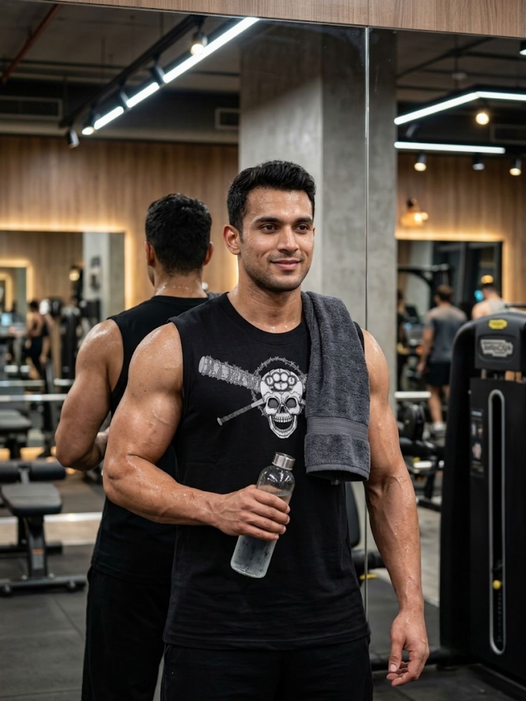 Skull & Crossbats Muscle Tank – Black