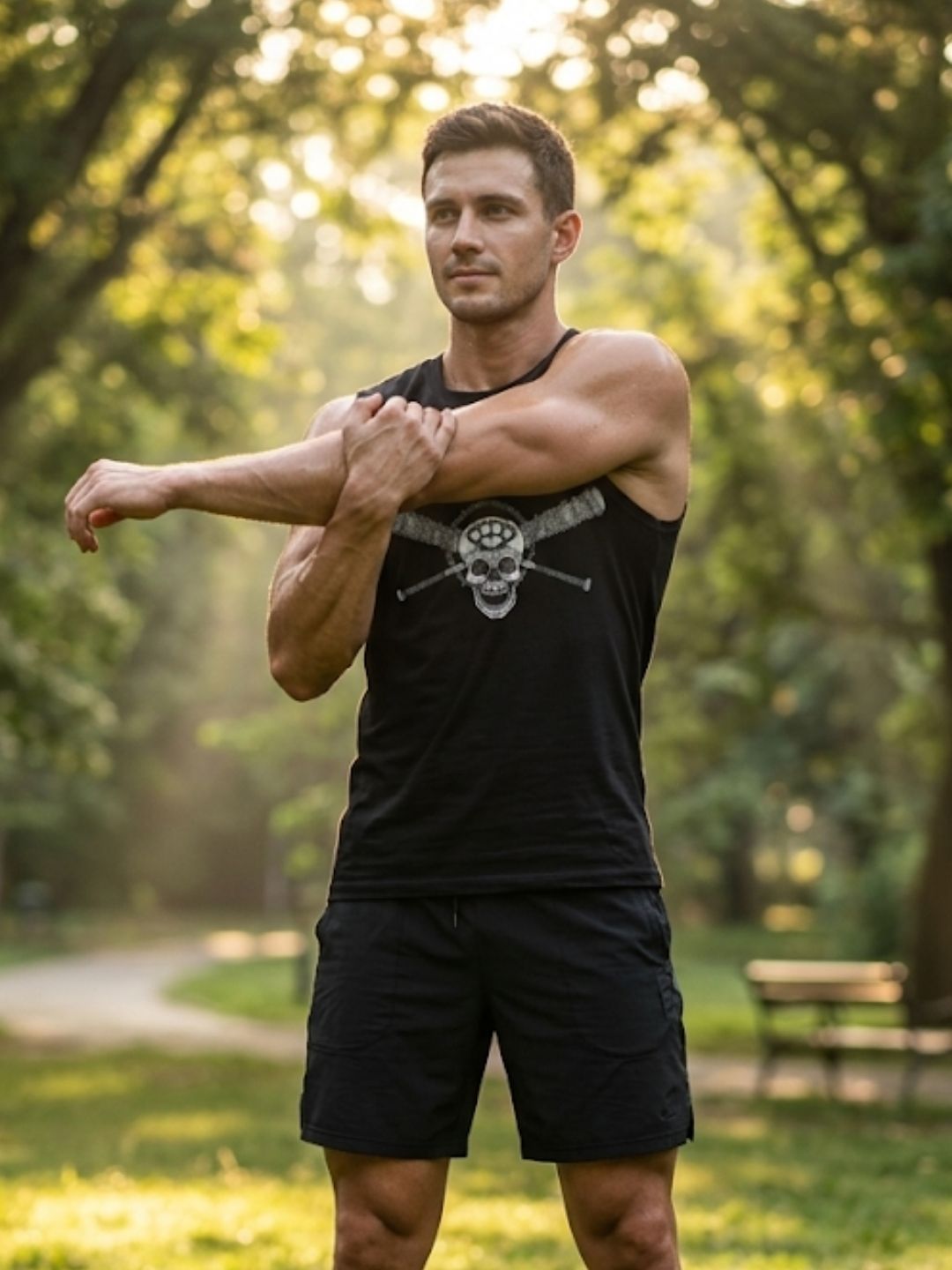 Skull & Crossbats Muscle Tank – Black