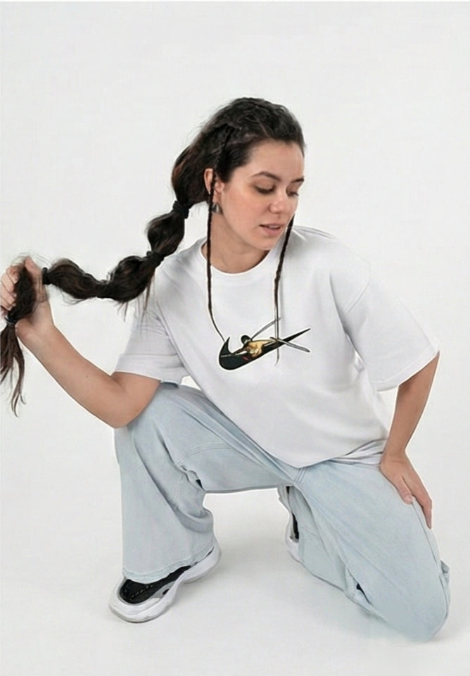 Zoro Swoosh Graphic Tee – White