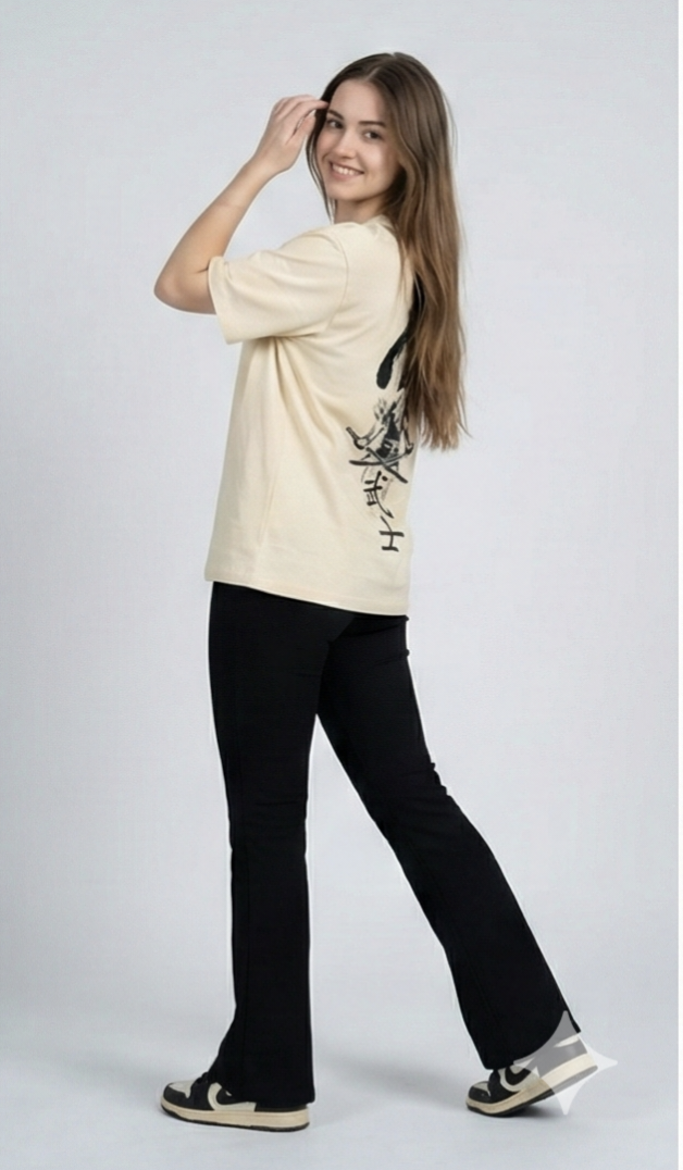 Bushido Samurai Graphic Tee – Cream