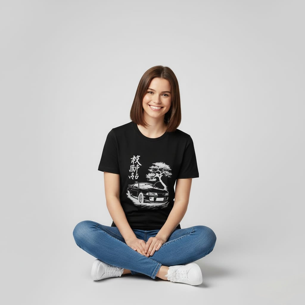 JDM Bonsai Graphic Tee – Black
