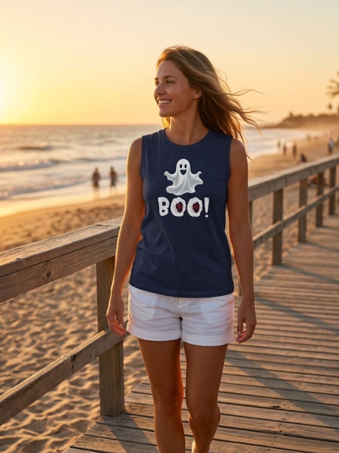 Ghost BOO! Tank – Navy Blue (Women’s)