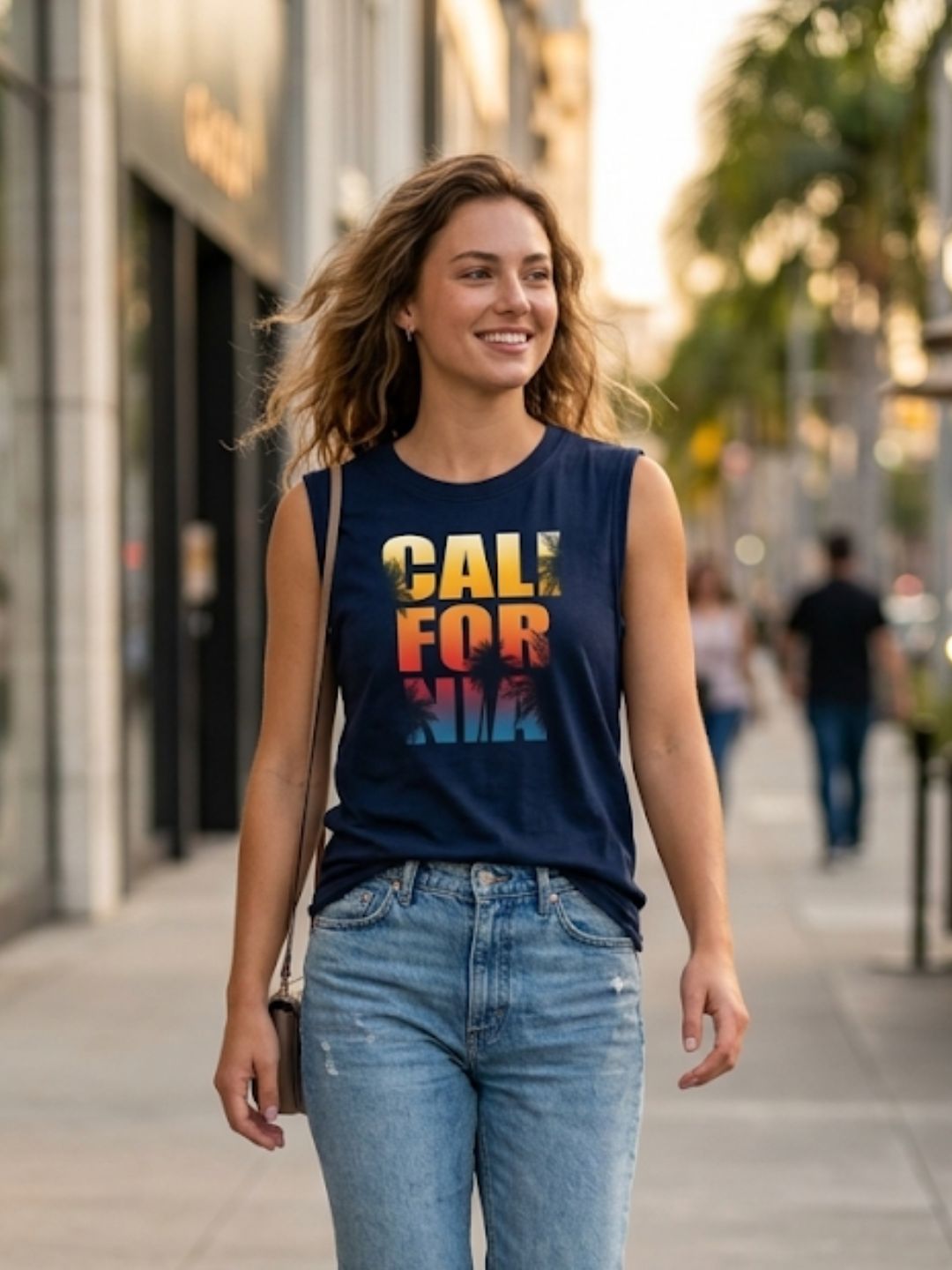 California Sunset Tank – Navy Blue (Women’s)