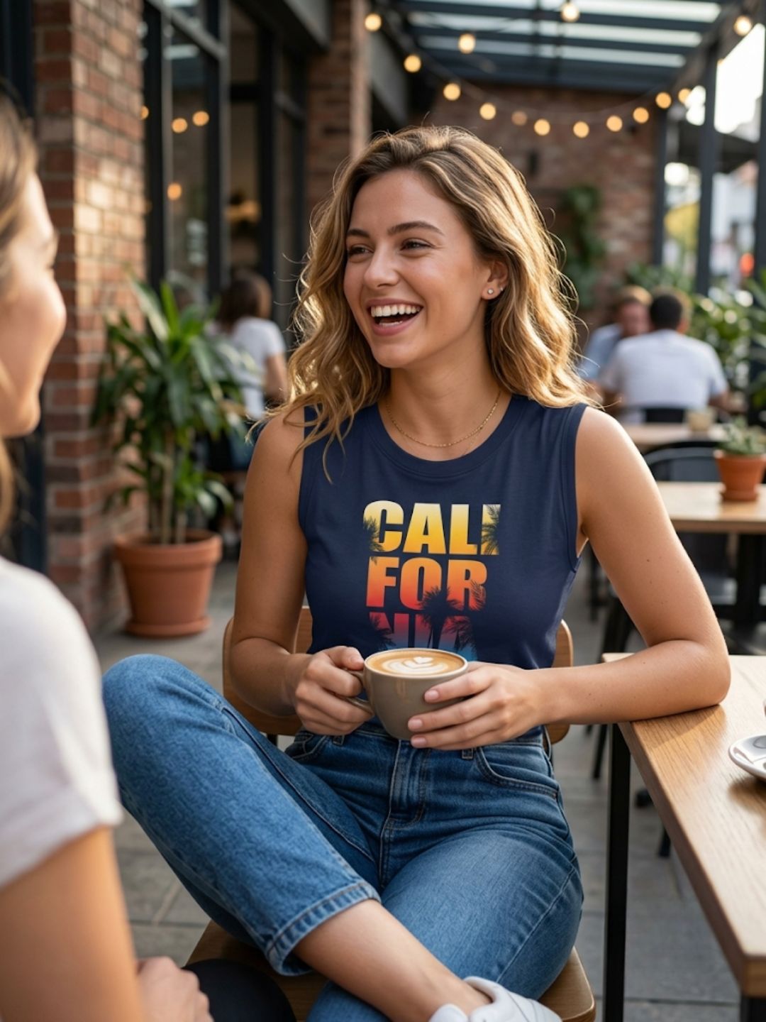 California Sunset Tank – Navy Blue (Women’s)