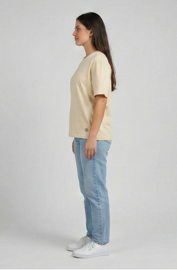 Oversized Essential Tee – Cream