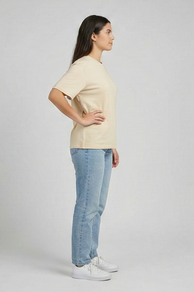 Oversized Essential Tee – Cream