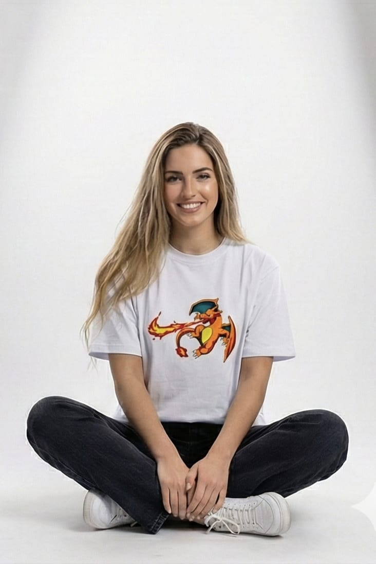 Charizard Graphic Tee – White