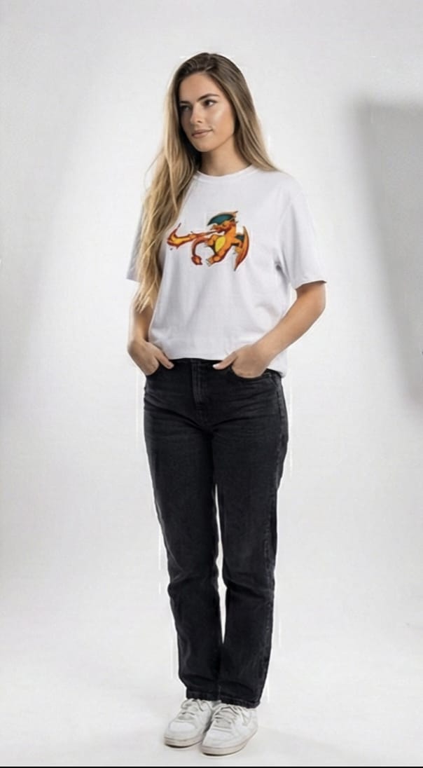 Charizard Graphic Tee – White