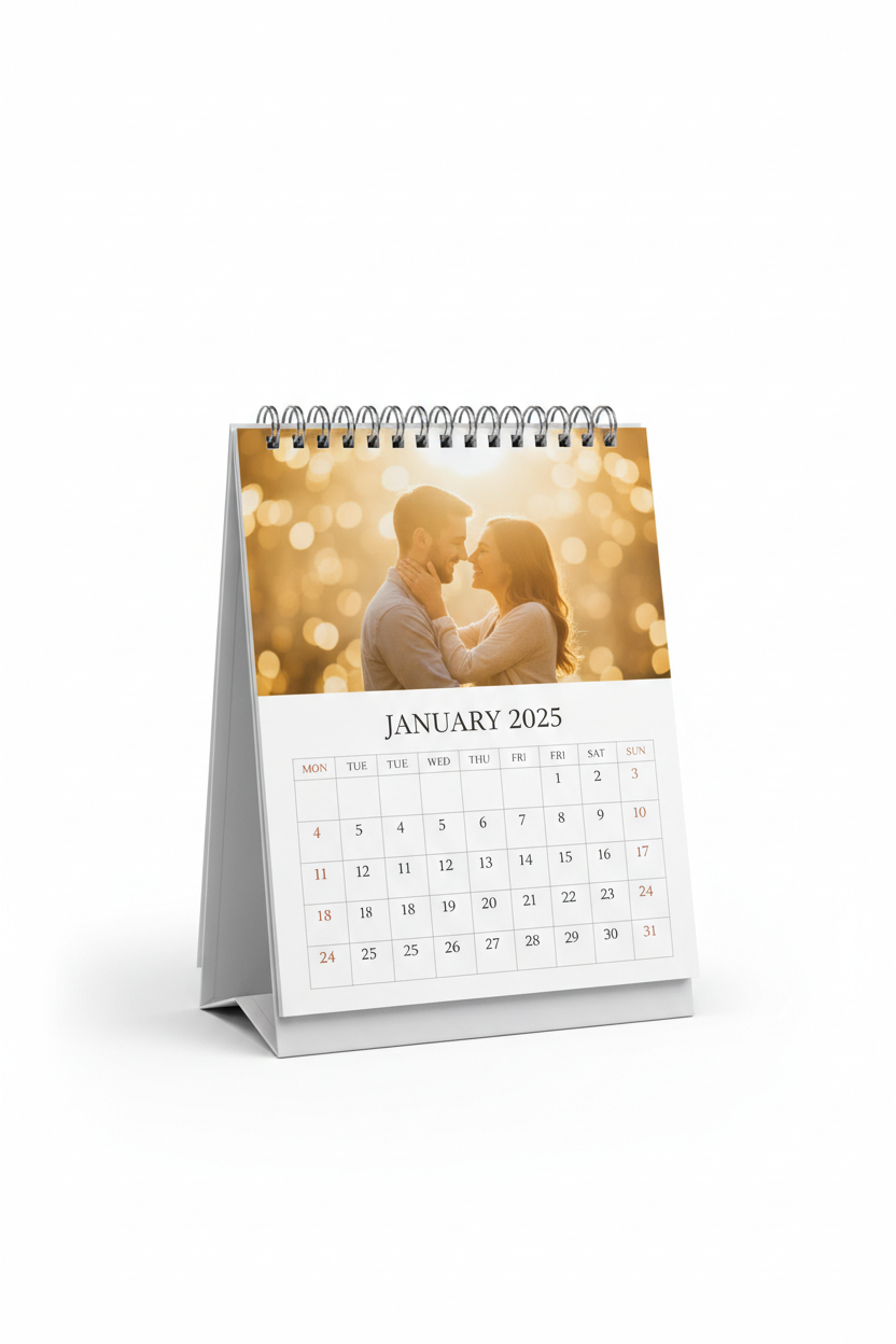 Personalised desk calendar 2026 any design custom photo print