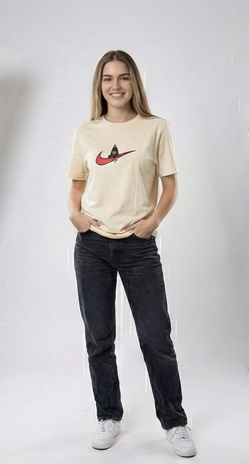 Obito Swoosh Graphic Tee – Cream