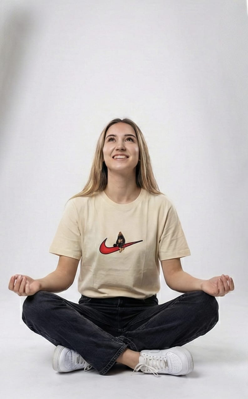 Obito Swoosh Graphic Tee – Cream
