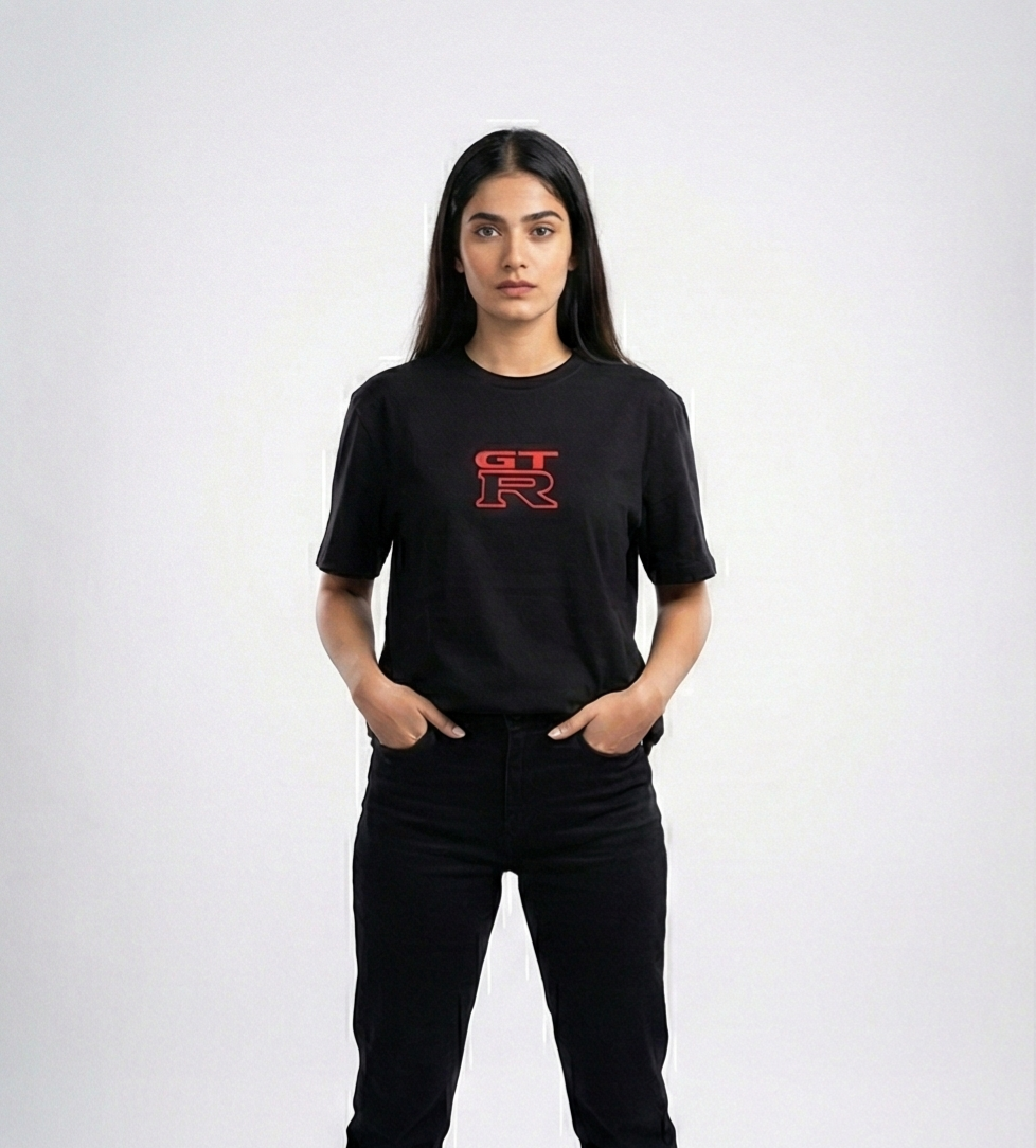 GT-R x Porsche Graphic Tee – Black