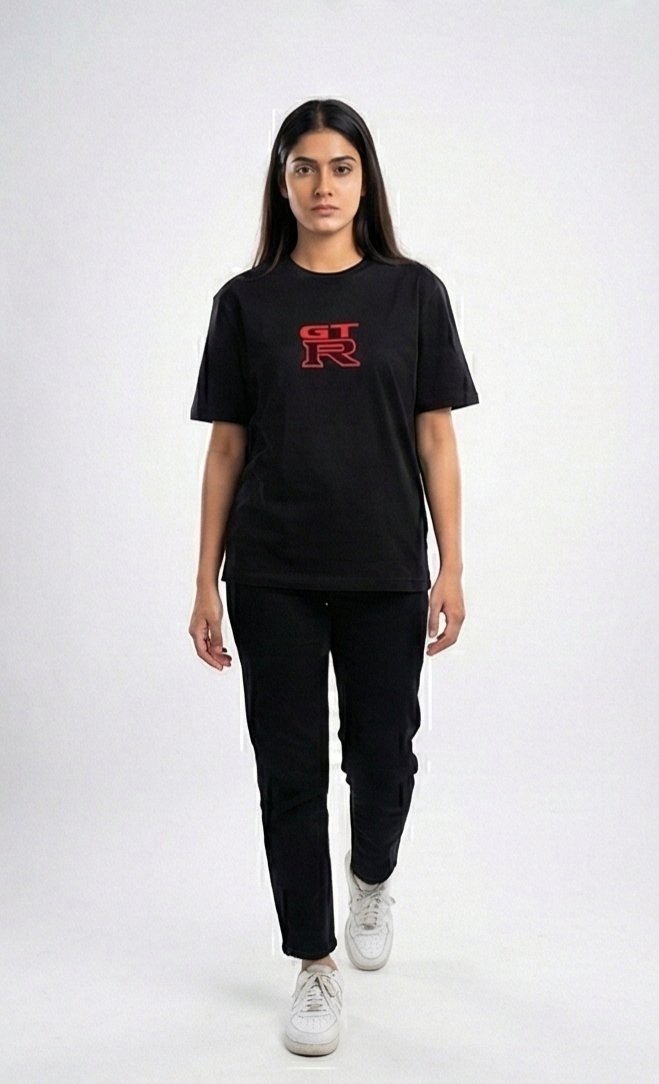 GT-R x Porsche Graphic Tee – Black