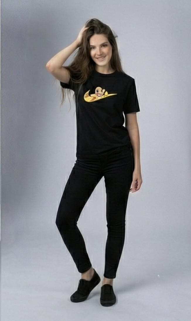 Charmander Swoosh Graphic Tee – Black