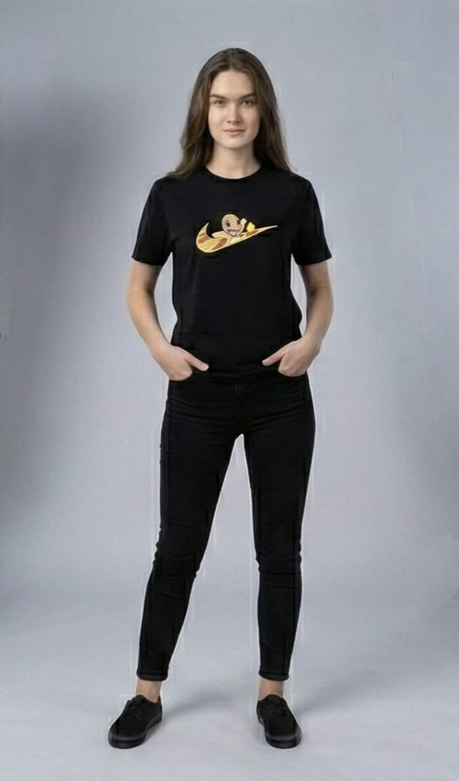 Charmander Swoosh Graphic Tee – Black