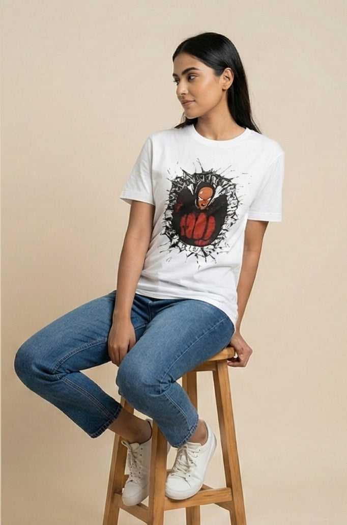 One Punch Saitama Graphic Tee – White
