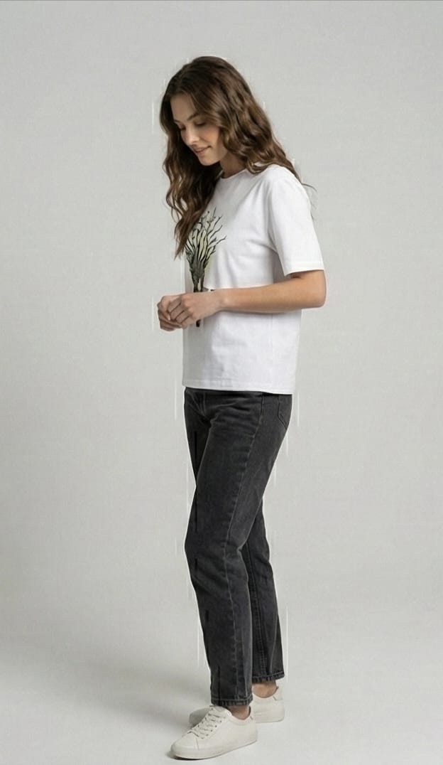 Zebra Tree Graphic Tee – White