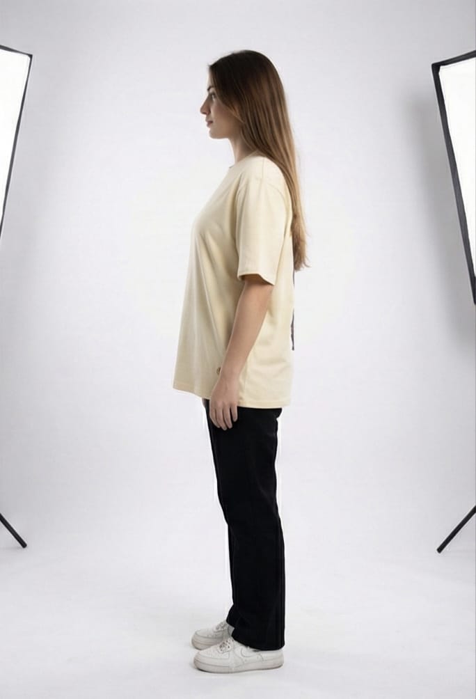 Born Race Dragon Oversized Tee – Cream