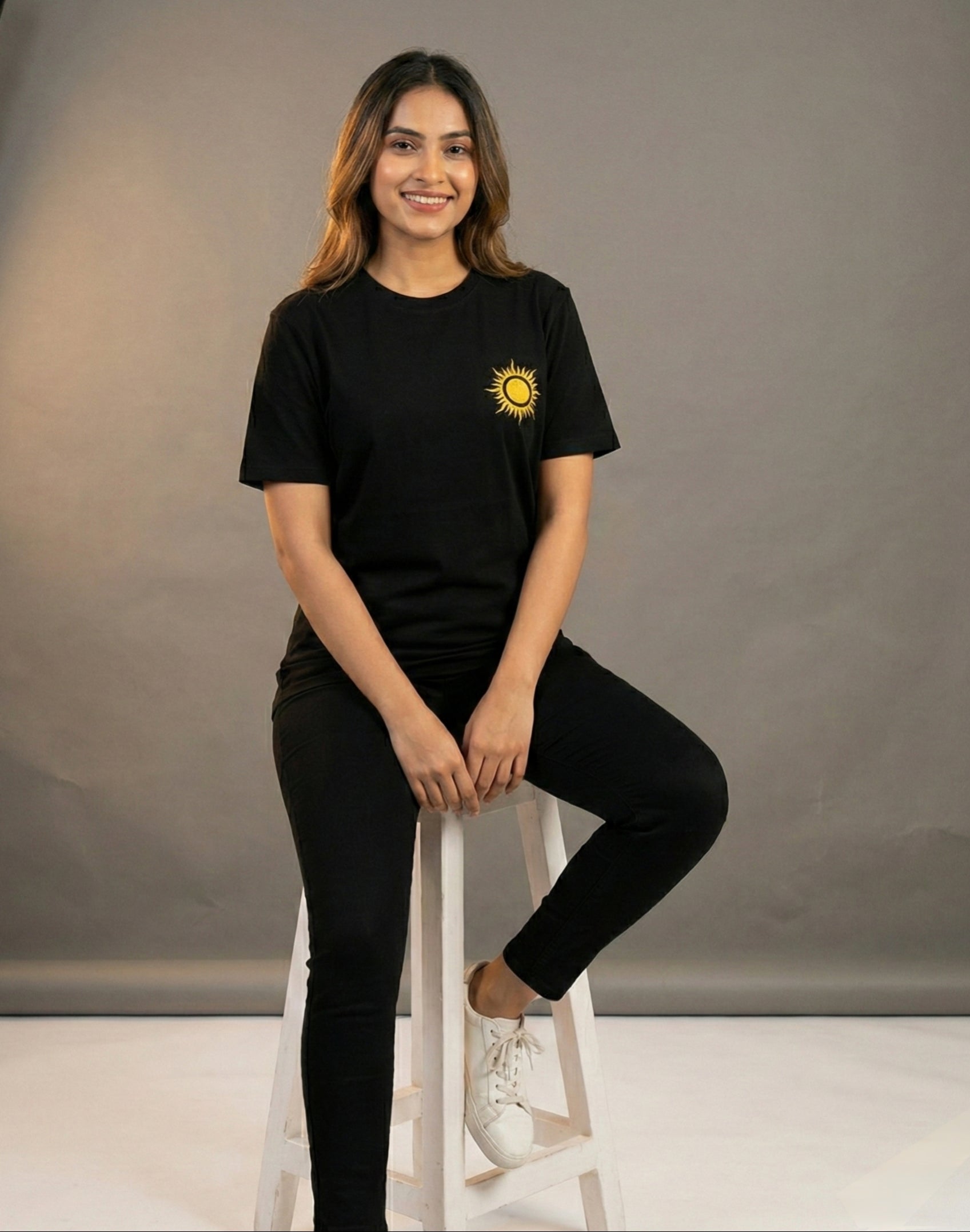 Sacred Geometry Mandala Graphic Tee – Black