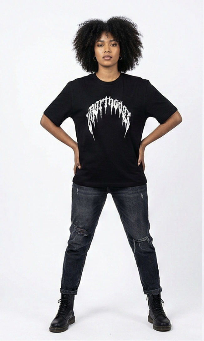 Northbound Gothic Arc Graphic Tee – Black
