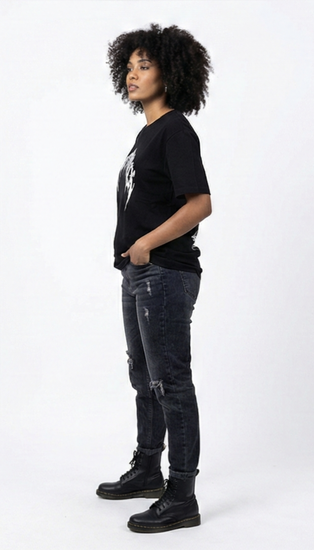 Northbound Gothic Arc Graphic Tee – Black