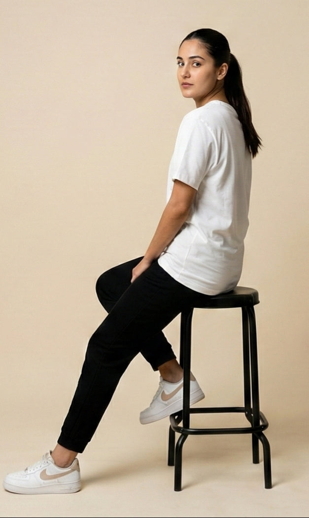 Floral Swoosh Graphic Tee – White