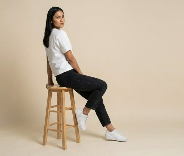Floral Arrow Swoosh Graphic Tee – White